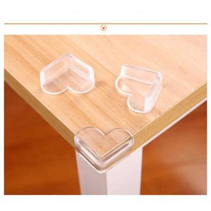 Coussins de bord d'angle 10 pièces de coussin de protection pour enfants angle anti-collision coin de table en forme de coeur housse de protection en silicone transparent G220525