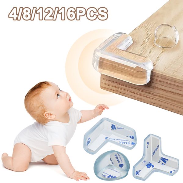 Coussins de bord d'angle 481216 pièces bébé doux Silicone Table meubles protecteur garde sécurité pare-chocs couverture pour enfant 221208