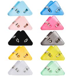 Coin Trombone Triangle Livre Page Coin Clips Signet Multifonctionnel Document Clip Empêcher Les Livres Curling Livre Fléchettes pour Étudiants Marqueurs De Page En Plastique Clips