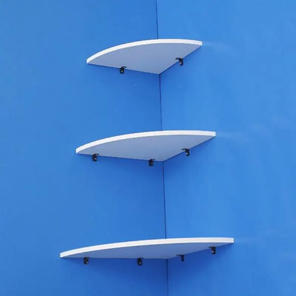 Étagères d'angle étagères murmure de portefeuille flottante photo de rebord de linge moderne à montage à montage blanc