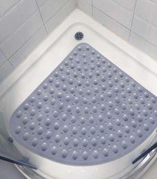 Hoekdouchemat Sector Rubber Antislip Kwadrant Badmat Antibacteriële zuigkracht voor douche Antislip badkuipmat 54x54CM SH19741350