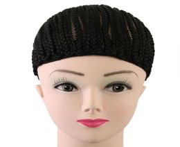 Bonnets de perruque Cornrow pour la fabrication de perruques, bonnet tressé pour tissage de tresses de couleur noire, bonnet réglable avec tresses de Crotchet6263778