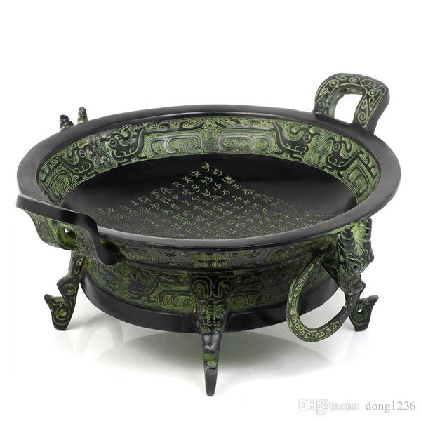 Corne d'abondance bronze antique ornements Mingwen four artisanat Feng Shui mobilier décoré salon antique