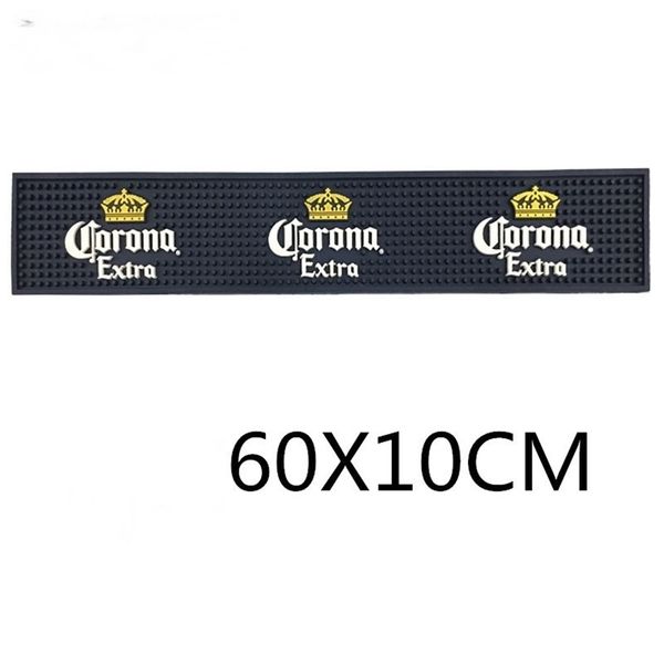 Corona Noir / Blanc PVC Tapis de barre en caoutchouc Tapis de comptoir universel Tapis de table en caoutchouc en plastique T200524