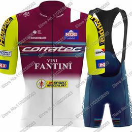 Corratec Wielertrui Team Set Korte Mouw Italië Kleding Heren Racefiets Shirts Pak Fietsbroek MTB Maillot Ropa 240202