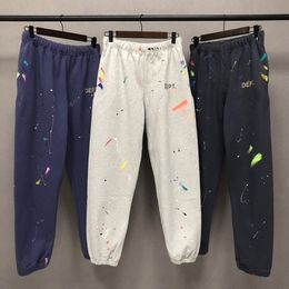 Correcte versie Gary Dep Splash Paint Pants Casual Sport Broek Heren en Dames Zelfde Stijl Street Fashion Pant Designer Hoge kwaliteit_su_Queen