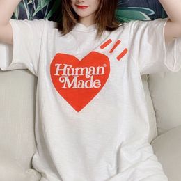 Correcte versie van Nigo Menselijke Made Girls Dont Huilende Paar Slub Katoenen Korte Mouw T-shirts 2021