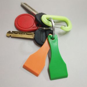 Correctiebenodigdheden Schoolbordgummen Kunststof krasgereedschap sleutelhanger raam papierkrabber scratchers voor sublimatie keytags voor warmteoverdracht