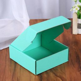 Boîtes en papier ondulé emballage cadeau coloré boîte pliant emballage carré BoxJewelry Boîtes en carton 15155cm2648821