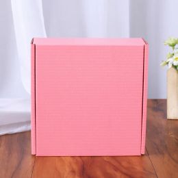 Boîtes en papier ondulé Emballage cadeau coloré Boîte pliante Boîte d'emballage carréeEmballage de bijoux Boîtes en carton All-match