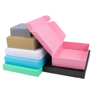 Cajas de papel corrugado Embalaje de regalo de color Caja plegable Caja de embalaje cuadrada Cajas de cartón de embalaje de joyería 15 * 15 * 5 cm