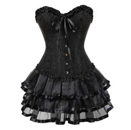 Corset falda para mujeres steampunk bustiers de halloween vestido clásico empuje bordado bodyshaper clubwear carnival disfraz3050784