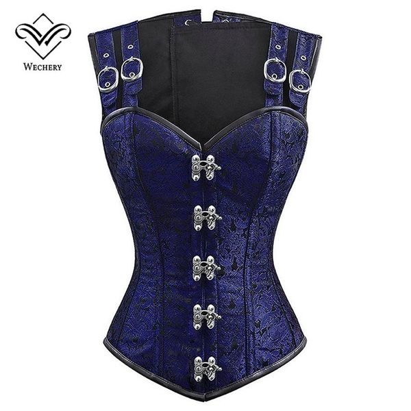 Corsé Steampunk Corsés y Bustiers Adelgazante Corsé gótico Corsé Corsés Sexy Correa negra Corsé Deshuesado de acero Bustier275i