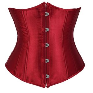 Corset Underbust for Women Top Sexy Taille Cincher Gothic Lingerie Vintage Shape Body Belt Plus Size Gorset Green Pink Red Black 220524