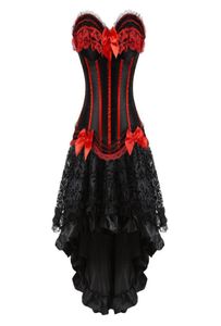 Robe corsets avec jupe Ensemble irrégulier costumes burlesques