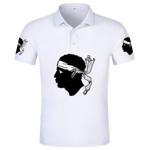 Corsica poloshirt gratis op maat gemaakte naam La Corse poloshirt Corsicaanse print vlag woord Franse Ajaccio Bastia Calvi Galeria kleden 220702