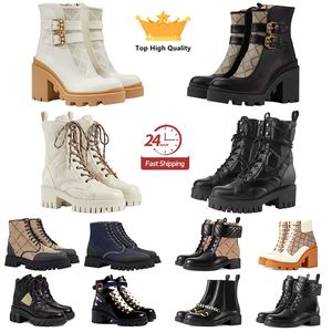 Nouvelles bottes cheville sur le genou Boot Designer Martin Desert pour femmes chaussures classiques mode hiver bottes en cuir talon grossier femmes chaussures