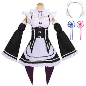 COS Brake Ram Re Woont in een andere wereld van Zero Cosplay Black Cute Costume serveerster Maid Party Stage kostuums J220720