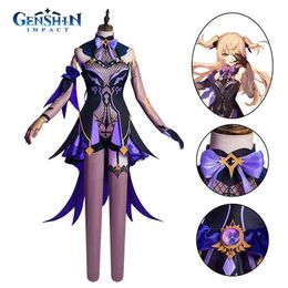 Cos fischl kostuum anime genhin impact overtuigend keizer game pak dames cosplay full set rollenspellen jurk voor meisjes J220720