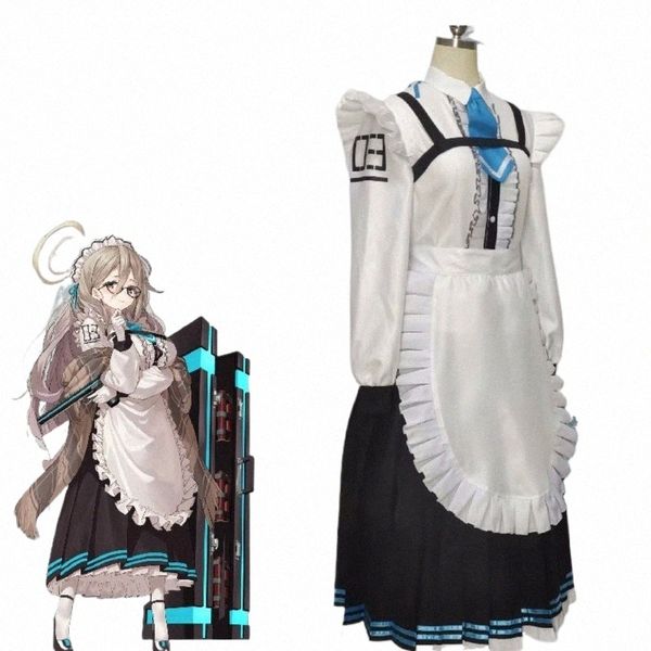 Cos-hoho Blue Archive Murokasa Akane Costume de jeu Belle Maid Dr Uniforme Cosplay Costume Halen Party Jeu de rôle Outfit Femmes f7cY #