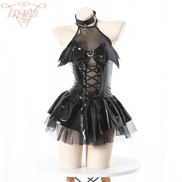 COS japonais Anime Cos sorcière Cosplay Costume femme petit diable Perspective jupe pur Sexy fille uniforme