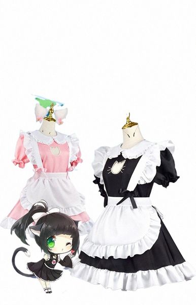 Cos-Mart Anime Mignon Chat Maid Cosplay Costume Dr Kitty Jeu Serveur Lycée Uniforme Ensemble Usure Quotidienne XXL Pretense x20X #