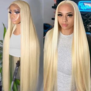 Cosdelu 30 40 Inch 13x4 Rechte 613 Hd Honingblonde Kant Voor Menselijk Haar Pruiken Braziliaanse 13x6 Kleur Kant Frontale Pruiken Voor Vrouwen