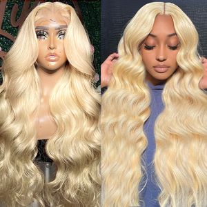 Cosdelu Body Wave HD Transparant 613 Honingblond 30 40 Inch 13x6 Lace Front Pruiken Menselijk Haar 13x4 Kant Frontale Pruik voor Vrouwen