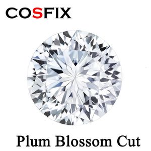 Cosfix al por mayor i Gemstones Loose Plum Blossom Cut VVS Gra Synthetic Diamond para hacer joyas 231221