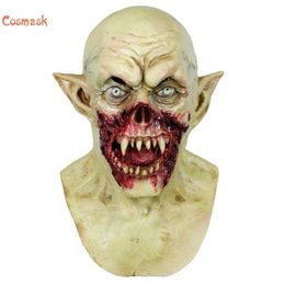 Cosmask Halloween Horror Máscara de cara completa Creepy Scary Zombie Máscara de látex Disfraz Accesorios de fiesta Q0806226S