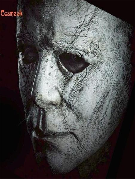 Cosmask Halloween Michael Myers Mask Trick or Treat Studio Halloween Party Mike Mel White Full Head Latex Mask 2009297949279