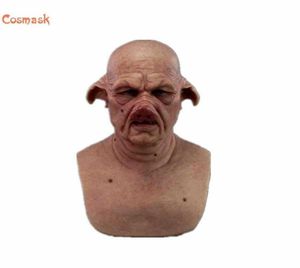Cosmask – masque tête de cochon effrayant, accessoires d'animaux en Latex pour Halloween, série sombre G09108610581