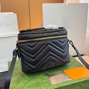 Cosmetische Tas Make-up Case Box Draagtas Weekendtas Designer Make-uptassen Handtas Reistoilet Waszakken Schoonheid Crossbody Schoudertas V-vormige stiksels Rits Portemonnee