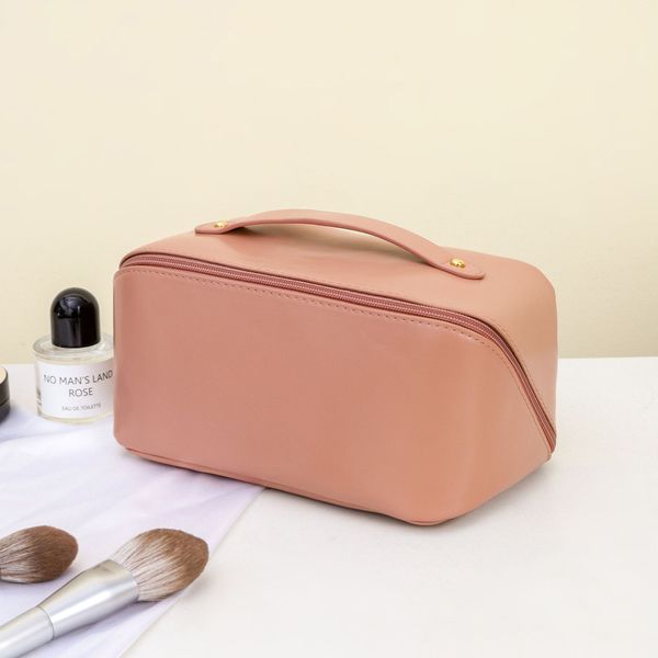 Bolsa de cosméticos Bolsas de maquillaje impermeables para mujer, viajes, cosméticos al aire libre, minibolsas, sacos de almacenamiento de maquillaje para mujer con divisores de ranuras para cepillos