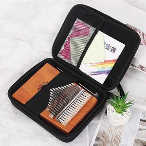 Bolsas cosméticas 17 teclas Kalimba Case de pulgar Piano Box Bag Bag Resistente al agua Percusión a prueba de choques Instrumentos musicales PARTE