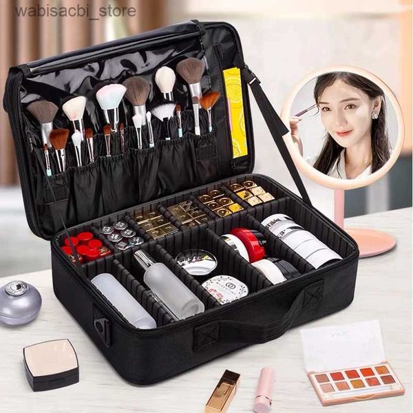 Sacs de cosmétiques 2023 Femmes Cosmetic Sac maquillage professionnel Box grande capacité Stockage Travel Toitrage Makeup Suitcase L49