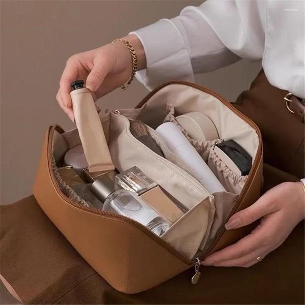 Bolsas de cosméticos 2024, organizador de artículos de tocador para mujeres, almacenamiento portátil de cosméticos, bolsa de maquillaje de gran capacidad