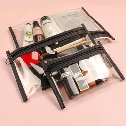 Cosmetische tassen 3/1 stks PVC TAG LADE Transparante heldere rits make -up organisator reisbad wasmake make -up case toilo voor meisjes