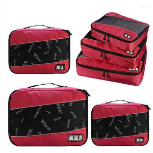 Cosmetische tassen 3 stks/set reiskleding verpakking kubussen tas voor shirts broek kleding bagage organisatoren vakantie-accessoires