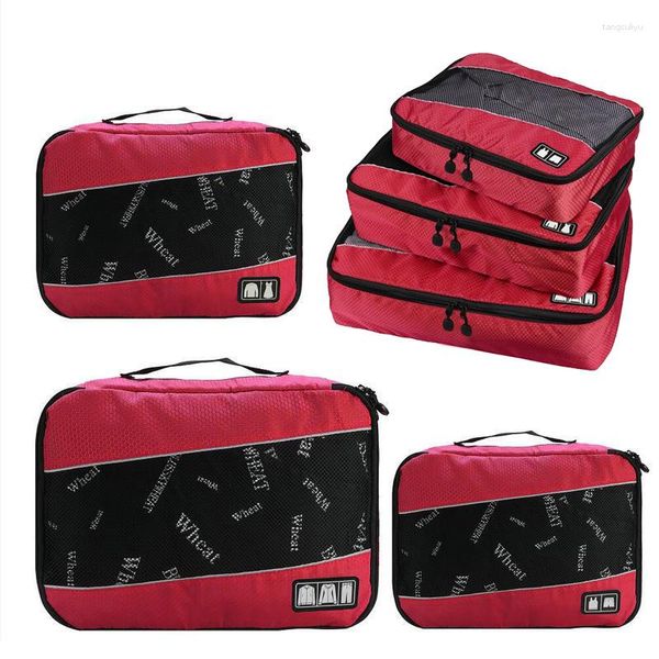 Sacs à cosmétiques 3 pièces/ensemble vêtements de voyage emballage Cubes sac pour chemises pantalons vêtement organisateurs de bagages accessoires de vacances