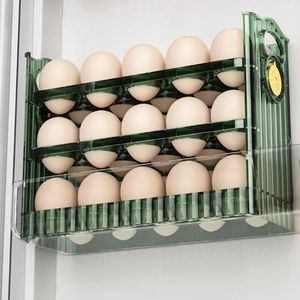 Sacs à cosmétiques 30 grilles, boîte de rangement d'œufs, support de boîtier, organisateur de plateau de grande capacité, conteneur Transparent pour réfrigérateur