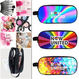 Sacs à cosmétiques 3D PrintNow United porte-crayon NU équipe femmes haute qualité enfants filles fournitures scolaires Double couche stylo sac