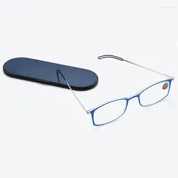 Bolsas de cosméticos, gafas de lectura ultrafinas universales antirayos azules para hombres y mujeres, para enviar una funda portátil para teléfono móvil 1,50 2,00