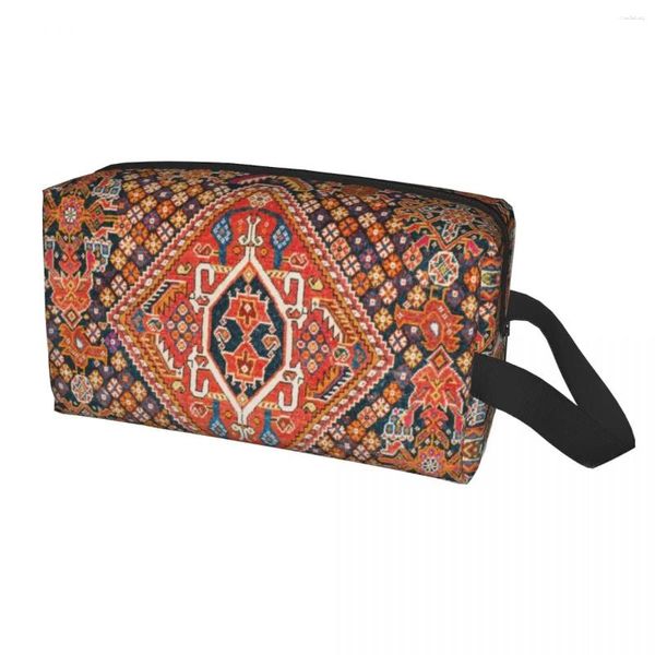 Sacs à cosmétiques Antique Persan Tribal Turc Kilim Sac Grande Capacité Vintage Bohème Ethnique Art Maquillage Cas De Stockage De Toilette