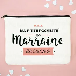 Cosmetische tassen b Godmother Franse print make -up reizen toiletartikelen organisator vrouwelijke washopje opslag zakje vrouwen case marraine geschenken