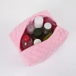 Les sacs de cosmétiques peuvent étiquette privée personnalisée pour les femmes vendeurs lavage du coton et du polyester grand sac de volume coloré disponible