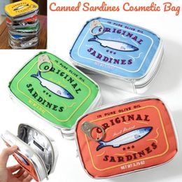 Bolsas cosméticas sardinas sardines bolso de viaje de baño lindo tocador