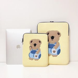 Cosmetische tassen Cases 2022 Koreaanse laptophuls Cartoon Koala Mac iPad Pro 9.7 10.5 11 13 inch zak Japanse ins Tablet Pouch