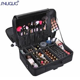 Cosmetic Bags Cases Marque femme haute qualité professionnel maquillage organisateur Bolso Mujer sac cosmétique grande capacité étui de rangement valise multicouche 230225