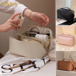 Sacs à cosmétiques Cas Crème En Cuir Trousse De Maquillage Dames De Luxe Organe Oreiller Sacs PU Cosmétique Sac Grand Sac De Voyage 230418